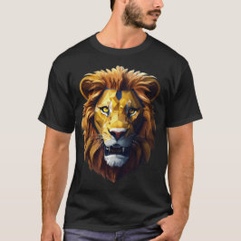 Camiseta Verdadeiro Feroz: Tee de Arte Leão Realista 4D