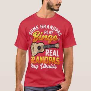 Camiseta Verdadeiros Jogam Ukulele Engraçado Uke Avô G