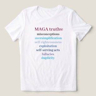 Camiseta verdades MAGA anti-MAGA mensagem