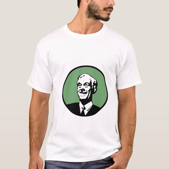 Camiseta Verde 2 do círculo de Ron Paul (Frente)
