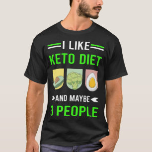 Camiseta Verde 3 Pessoas Keto Dieta Ketogênica Ketose