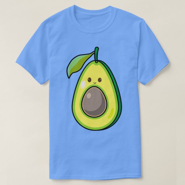 Camiseta Verde Avocado Cute (Frente do Design)