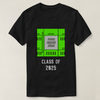Camiseta Verde brilhante de quadro aberto personalizável
