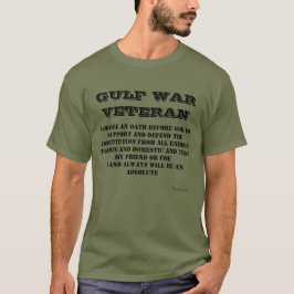 Camiseta Verde-Camisa-T do Juro da GUERRA GULF