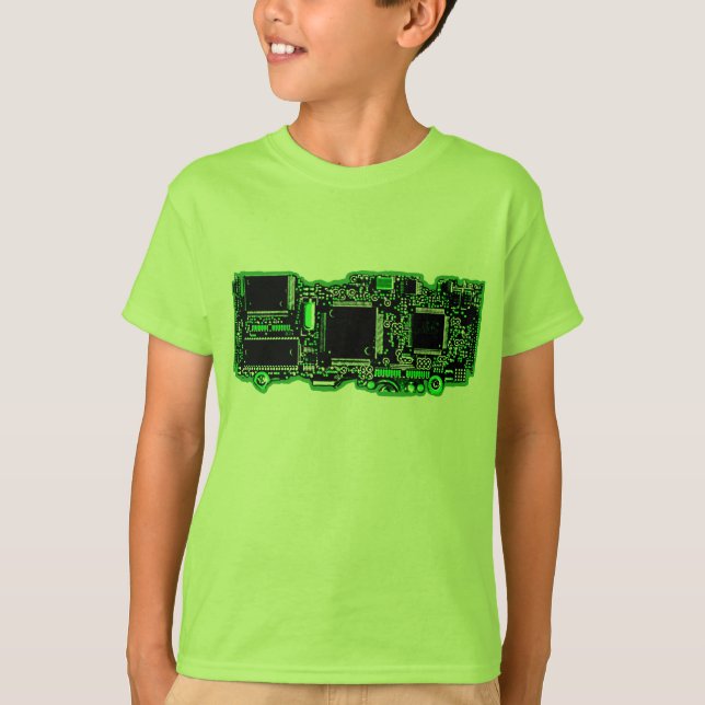 Camiseta verde Circuit 2 verde para crianças (Frente)