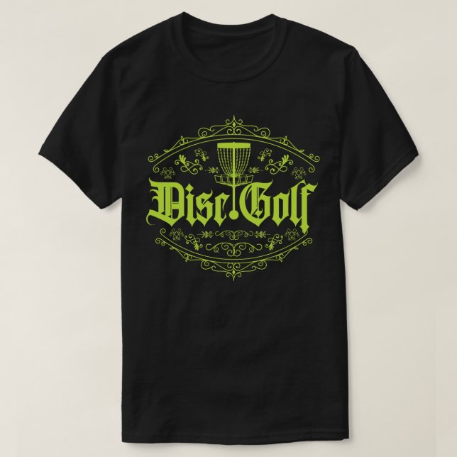 Camiseta Verde Clássico de Golfe do Disco (Frente do Design)