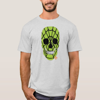 Camiseta verde da Web HANDSKULL básico B2