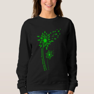 Camiseta Verde Dandelion Faixa de Fita Sensibilização Menta