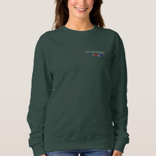 Camiseta Verde de Aniversário de Data Numérica Romana Perso