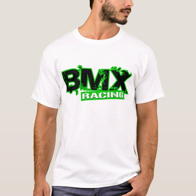 CAMISETA VERDE DE COMPETÊNCIA DE BMX (Frente)