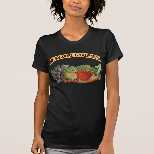 Camiseta verde de jardineiro de herança (Frente)