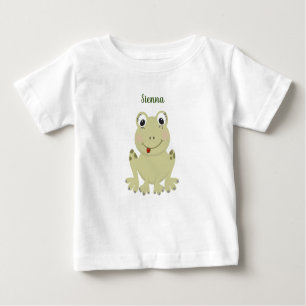 Camiseta verde de Sapo para menina