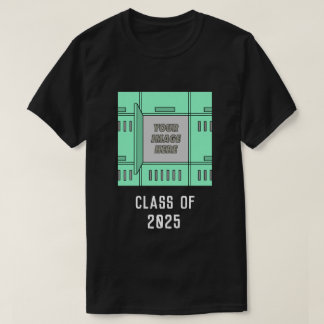 Camiseta Verde de vírgula do Localizador Aberto Personalizá