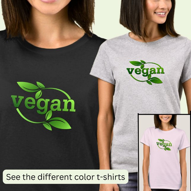 Camiseta Verde deixa Vegan (Criador carregado)