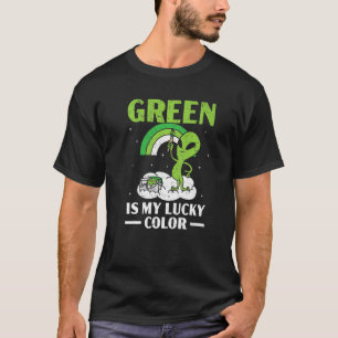 Camiseta Verde É Minha Cor Sortuda, Alienígena Engraçada