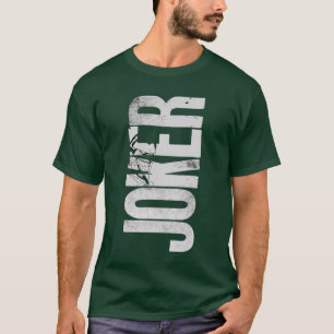 Camiseta Verde Escura com Gráfico do JOKER Distorc