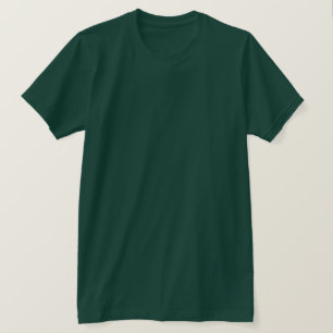 Camiseta Verde Escuro Simples Branca Nada na Frente Unisex