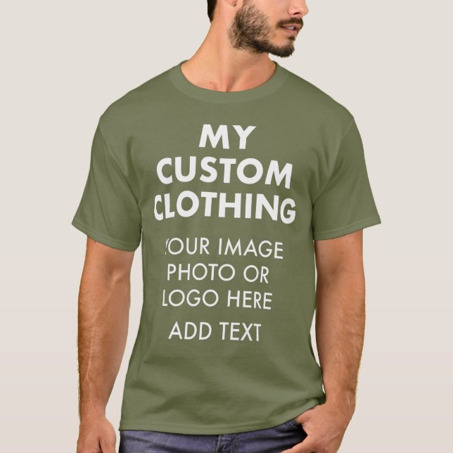 Camiseta Verde Exército Personalizada para HOMENS (Frente)
