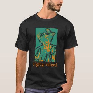 camiseta verde laranja altamente infundida