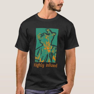 camiseta verde laranja altamente infundida