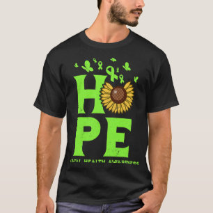 Camiseta Verde limão de Saúde Esperança Vintage Sensibiliza