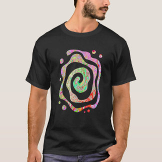 Camiseta Verde limão Trippy E Abstrato Laranja