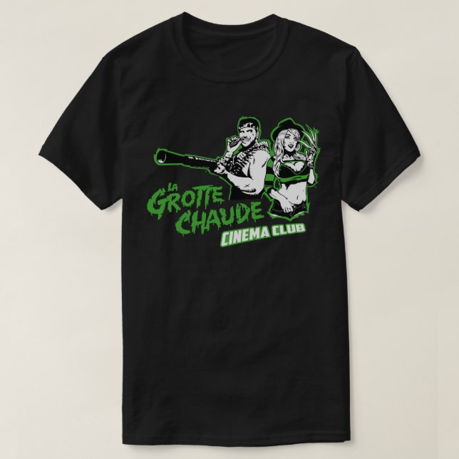 Camiseta Verde original de caverna quente (Frente do Design)