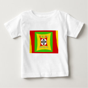 Camiseta Verde Ouro Vermelho de cor rasta