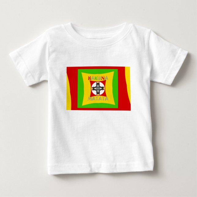 Camiseta Verde Ouro Vermelho de cor rasta (Frente)