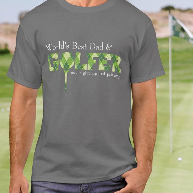 Camiseta verde padronizada com estilo Golfer e arg (Criador carregado)
