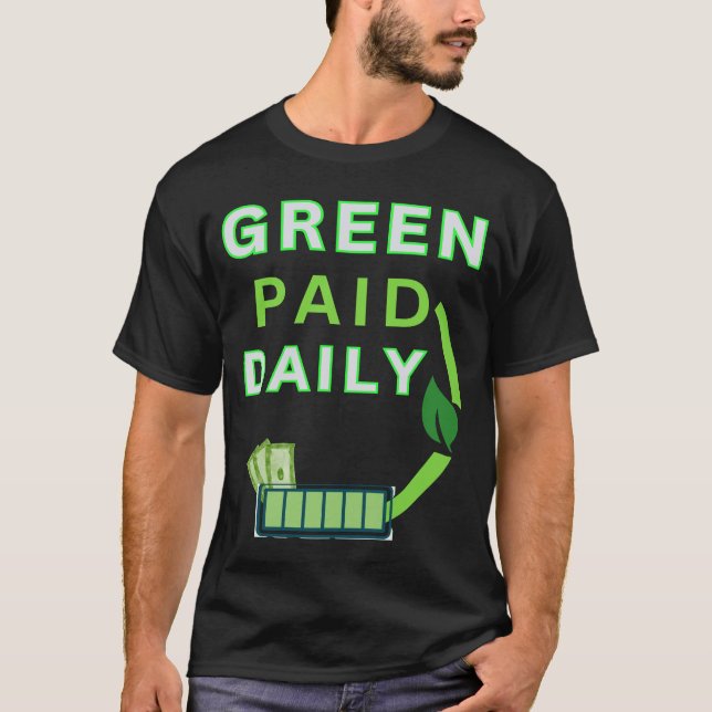 Camiseta Verde Pago Diário (Frente)