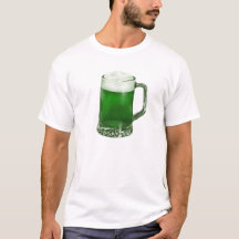 Camiseta verde para caneca de cerveja