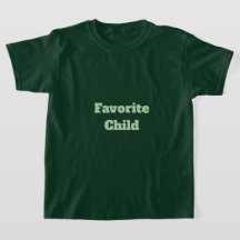Camiseta Verde para Crianças Favoritas