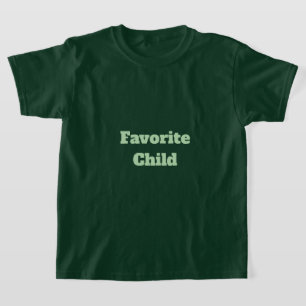 Camiseta Verde para Crianças Favoritas