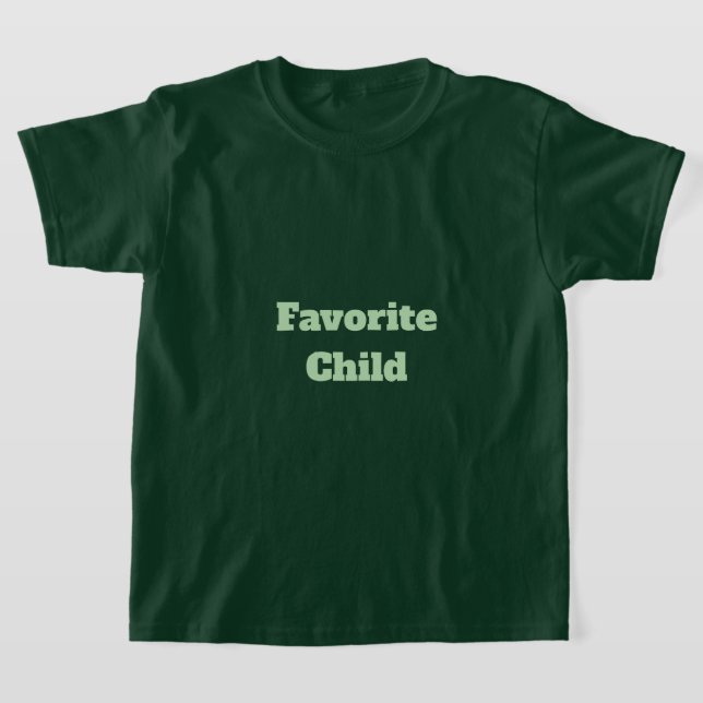 Camiseta Verde para Crianças Favoritas (Postura )
