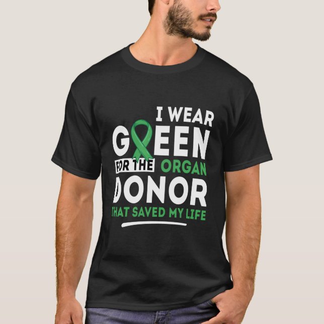 Camiseta Verde Para O Doador De Órgãos - Transplante Rim Vi (Frente)