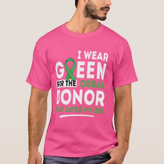 Camiseta Verde Para O Doador De Órgãos - Transplante Rim Vi (Frente)
