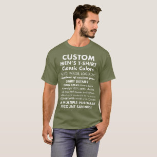 Camiseta Verde Personalizada Personalizada de Fadi