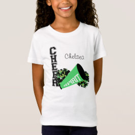 Camiseta Verde personalizável do cheerleader