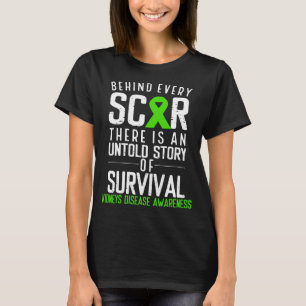 Camiseta Verde Por Trás De Todos Os Rins De Cicatriz Sensi