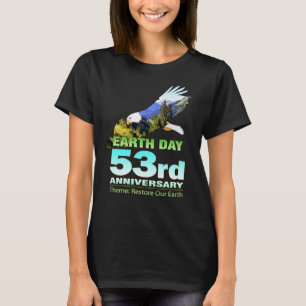 Camiseta Verde Retroativo Amigável Ecológico para o Dia da
