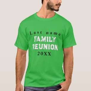 Camiseta Verde, reunião de família personalizada crie a sua