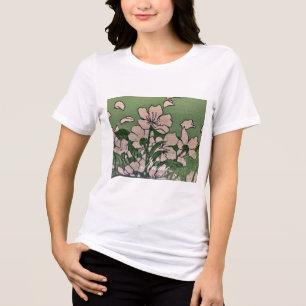 Camiseta Verde-Rosa-Flor
