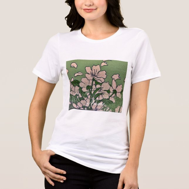 Camiseta Verde-Rosa-Flor (Frente)