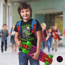 Verde Roxo Feliz Dia das Bruxas Lobo Skate