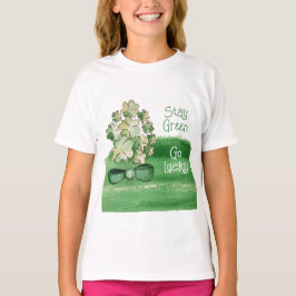 Camiseta Verde Shamrock Clover Watercolor