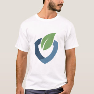 Camiseta Verde Símbolo de Reciclagem de Folhas Eco