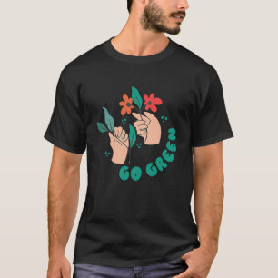Camiseta Verde Vegano Sem Plástico Salve a Terra 1
