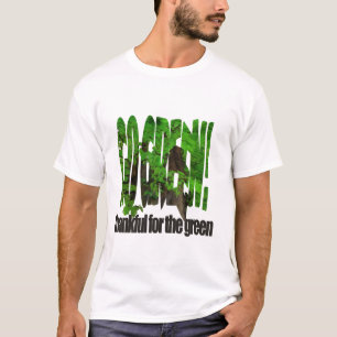 Camiseta Verde Velho Árvore Espessa Ramificações Verde E So