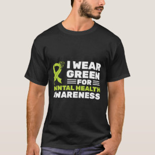 Camiseta Verde visto Para Sensibilização Para A Saúde Menta